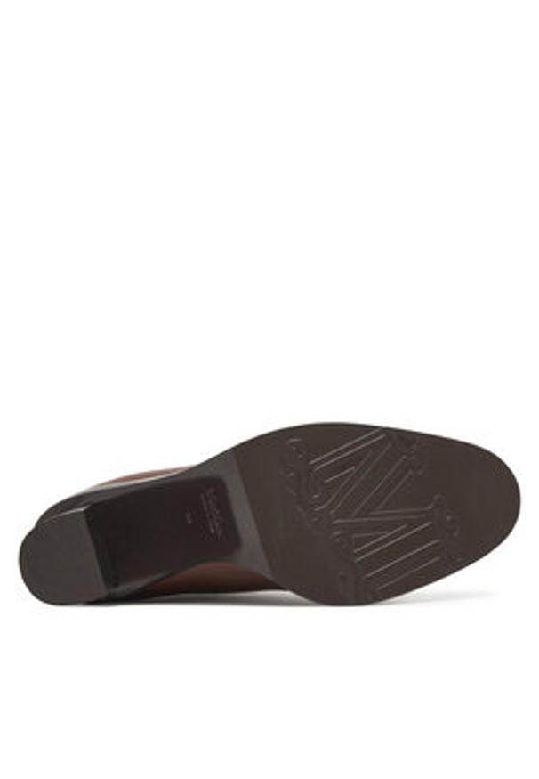 Max Mara Botki Midiboot80 25247960726 Brązowy. Kolor: brązowy. Materiał: skóra