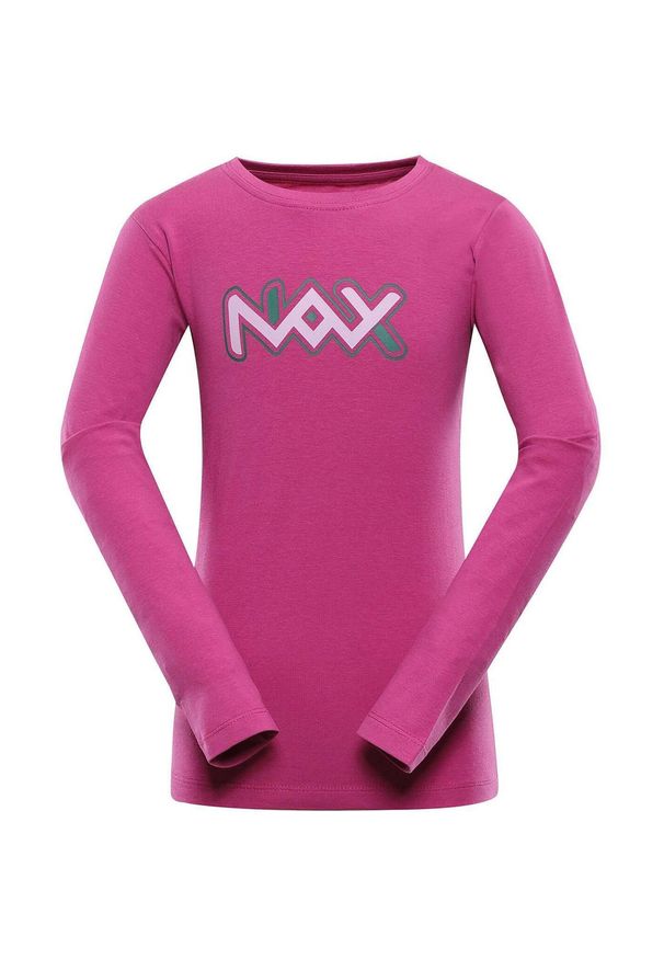 ZONE PERFECT - T-shirt Dziecięcy Nax Pralano z Długim Rękawem z Bawełny. Kolor: fioletowy. Materiał: elastan, bawełna. Długość rękawa: długi rękaw. Długość: długie