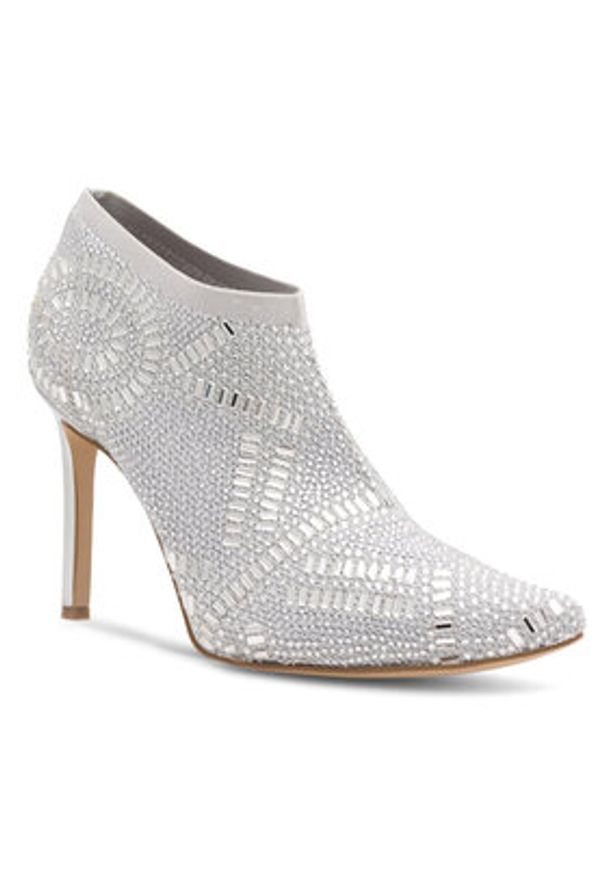 Nine West Półbuty MAJDY FF-1717 Srebrny. Kolor: srebrny. Materiał: materiał