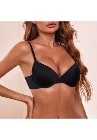 Intica - Biustonosz push-up modelujący z elastycznego materiału Bijan. Kolor: czarny. Materiał: materiał. Rodzaj stanika: push-up #7