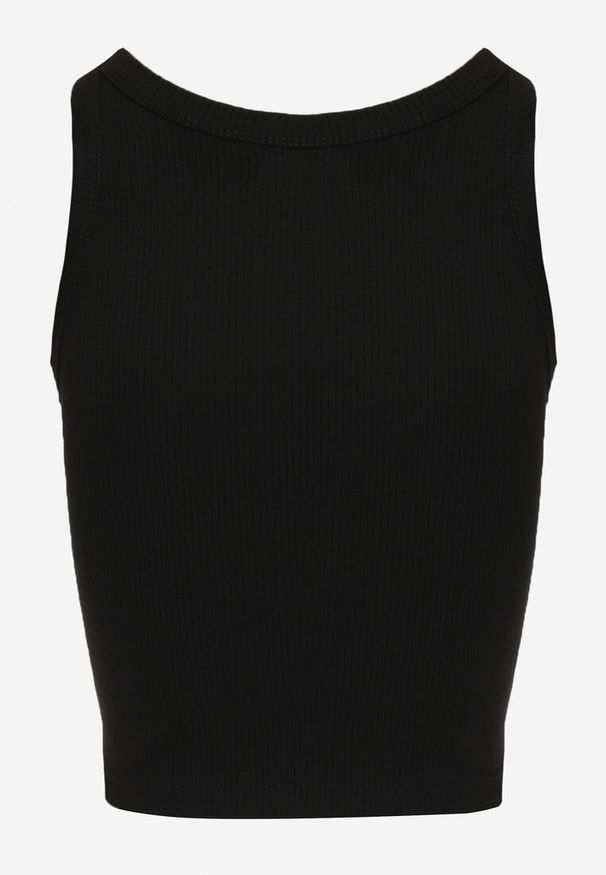 Renee - Czarny Top na Ramiączkach Basic Prążkowany Zitira. Okazja: na co dzień. Kolor: czarny. Materiał: prążkowany. Długość rękawa: na ramiączkach. Styl: casual