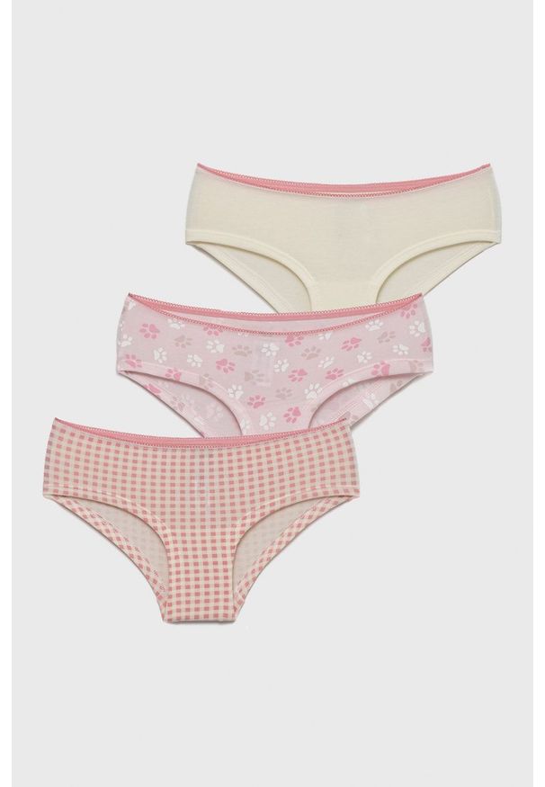 United Colors of Benetton figi dziecięce (3-pack) kolor różowy. Kolor: różowy