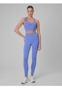 4f - 4F Biustonosz treningowy z niskim wsparciem damski - niebieski XS. Kolor: niebieski. Materiał: guma. Sport: fitness #2