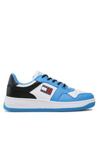 Tommy Jeans Sneakersy Basket Leather EM0EM01162 Niebieski. Kolor: niebieski. Materiał: skóra