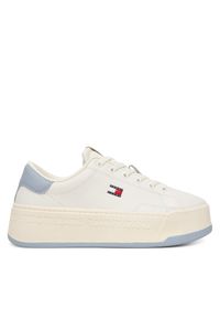 Tommy Jeans Sneakersy Tjw Script Cupsole Flatform EN0EN02961 Kremowy. Kolor: kremowy. Materiał: skóra #1