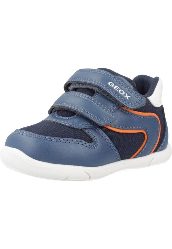 Geox - Buty GEOX B ZAPITO BOY Niebieski. Kolor: niebieski. Materiał: tkanina, syntetyk. Styl: sportowy. Sport: turystyka piesza