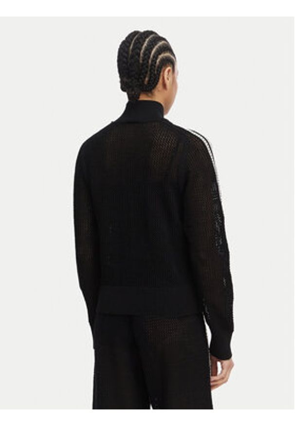 Adidas - adidas Kardigan KC6497 Czarny Regular Fit. Kolor: czarny. Materiał: syntetyk