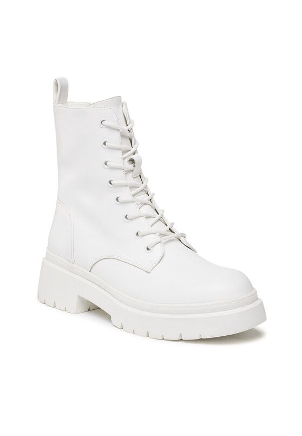 Jenny Fairy Trzewiki HZ90107-2 Biały. Kolor: biały. Materiał: skóra