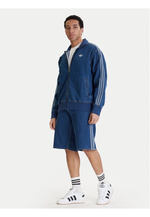 Adidas - adidas Szorty jeansowe adicolor Firebird KD1500 Niebieski Loose Fit. Kolor: niebieski. Materiał: bawełna
