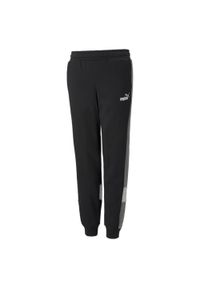 Spodnie dresowe dla dzieci Puma Essentials+ Colorblock Czarny. Kolor: czarny. Materiał: dresówka. Sport: joga i pilates #1