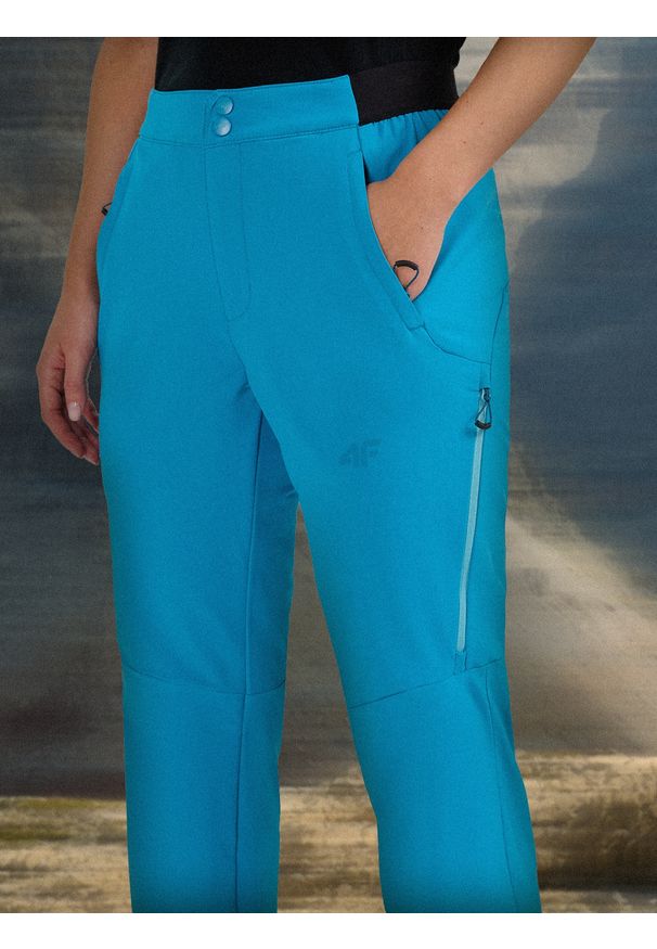 4f - 4F Spodnie trekkingowe damskie - niebieskie S. Kolor: niebieski. Materiał: materiał. Technologia: Primaloft. Sport: turystyka piesza, wspinaczka