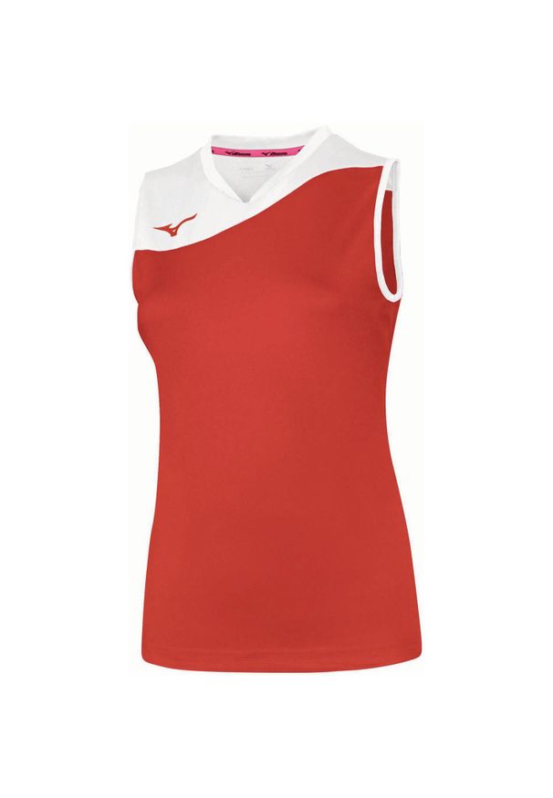 Koszulka damska Mizuno Authentic Myou. Kolor: czerwony, wielokolorowy, biały. Sport: fitness