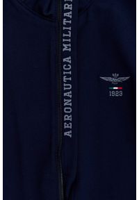 Aeronautica Militare - AERONAUTICA MILITARE Granatowa męska rozpinana bluza. Kolor: niebieski. Materiał: bawełna. Długość rękawa: długi rękaw. Długość: długie