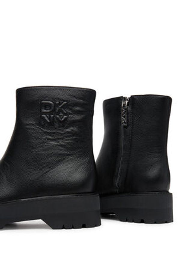 DKNY Botki Binyamin K3529944 Czarny. Kolor: czarny. Materiał: skóra