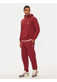 United Colors of Benetton - United Colors Of Benetton Spodnie dresowe 342ZUF01D Bordowy Regular Fit. Kolor: czerwony. Materiał: bawełna