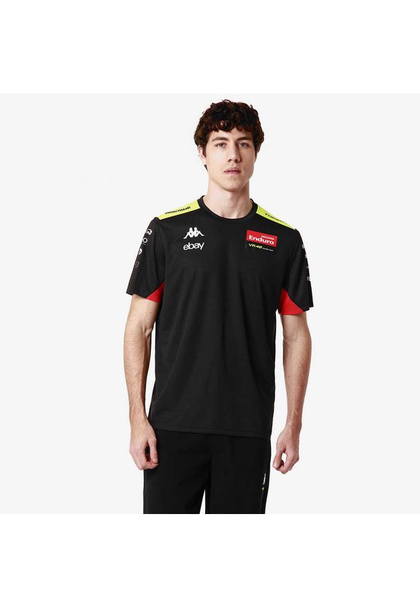 Koszulka Kappa Amirymone VR46. Kolor: czerwony, żółty, wielokolorowy, czarny. Sport: kolarstwo