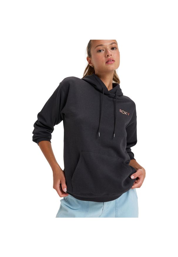 Roxy - Bluza z kapturem dla Kobiety SATURDAZE Czarny. Typ kołnierza: kaptur. Kolor: czarny. Materiał: materiał, poliester, bawełna. Sport: turystyka piesza