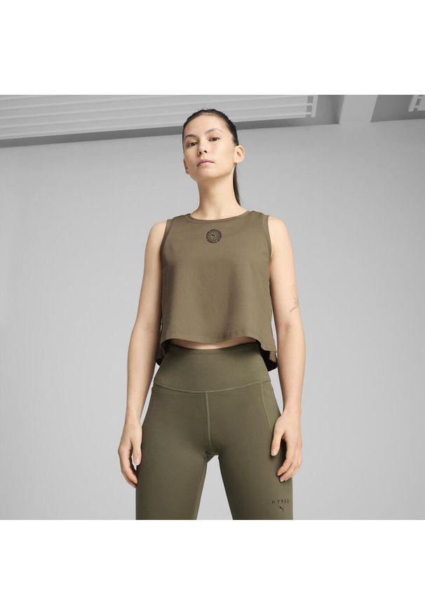 Puma - Damski top bez rękawów PUMA x HYROX CLOUDSPUN PUMA Loden Green. Kolor: zielony. Długość rękawa: bez rękawów. Sport: bieganie