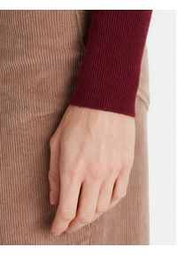 only - ONLY Golf Venice 15183772 Bordowy Regular Fit. Typ kołnierza: golf. Kolor: czerwony. Materiał: wiskoza #3