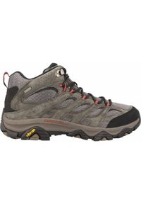 Buty trekkingowe męskie Merrell Moab 3 Mid Gtx. Kolor: czarny. Materiał: skóra, syntetyk, tkanina, materiał. Technologia: Gore-Tex