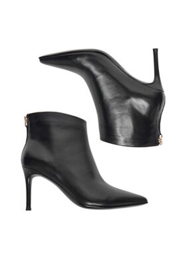 Eva Minge Botki EO-DEN-GLC6303-4-361 Czarny. Kolor: czarny. Materiał: skóra