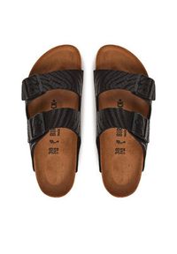 Birkenstock Klapki Arizona zebra 1029560 Czarny. Kolor: czarny. Materiał: skóra. Wzór: motyw zwierzęcy