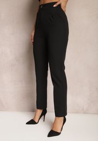 Renee - Czarne Spodnie Garniturowe High Waist Zimara. Stan: podwyższony. Kolor: czarny. Materiał: tkanina. Wzór: gładki #4