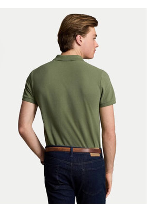 Polo Ralph Lauren Polo 710536856436 Zielony Slim Fit. Typ kołnierza: polo. Kolor: zielony. Materiał: bawełna