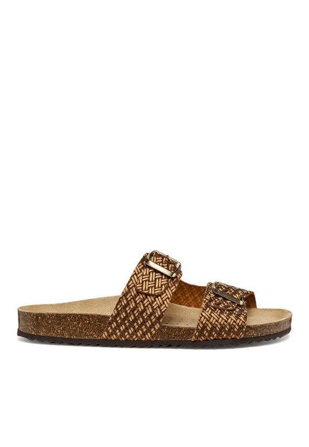 Geox Klapki D Brionia D35LSL 00047 C6008 Brązowy. Kolor: brązowy. Materiał: skóra