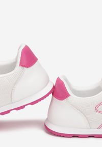 Born2be - Biało-Różowe Buty Sportowe Reginne. Wysokość cholewki: przed kostkę. Kolor: biały. Materiał: materiał. Szerokość cholewki: normalna. Obcas: na płaskiej podeszwie #4