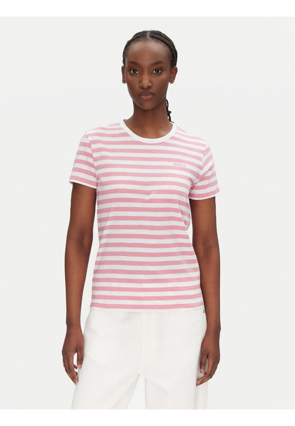 BOSS T-Shirt C_Esla 50504192 Różowy Regular Fit. Kolor: różowy. Materiał: bawełna