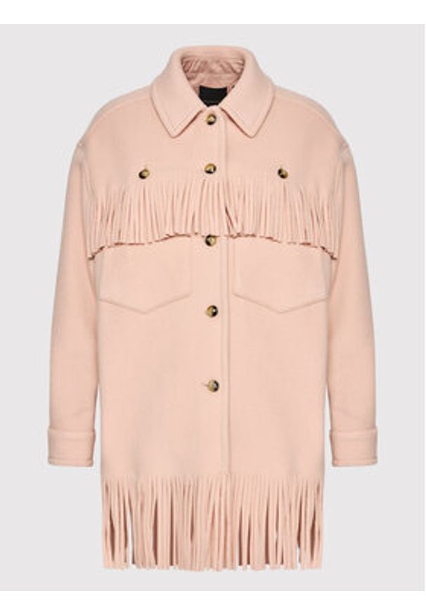 Pinko - PINKO Kurtka przejściowa Fiambala 1G16S1 Y7E3 Różowy Regular Fit. Kolor: różowy. Materiał: wełna