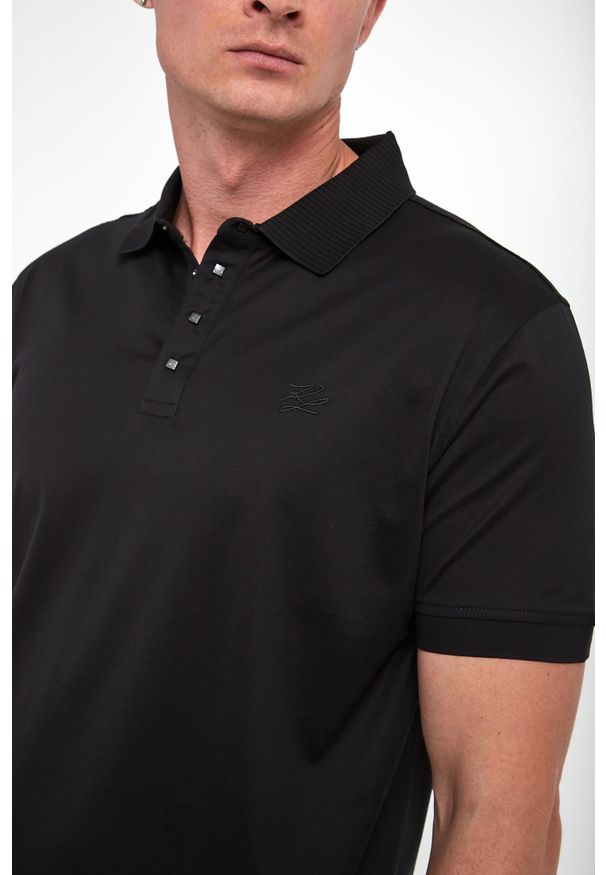 Karl Lagerfeld - Polo męskie z logo KARL LAGERFELD. Typ kołnierza: polo