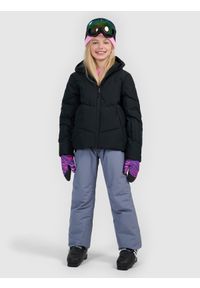 4f - 4F Kurtka narciarska membrana 5000 dziewczęca - czarna 128 (7-8 lat). Kolor: czarny. Materiał: poliester, materiał. Wzór: gładki. Sezon: lato #2