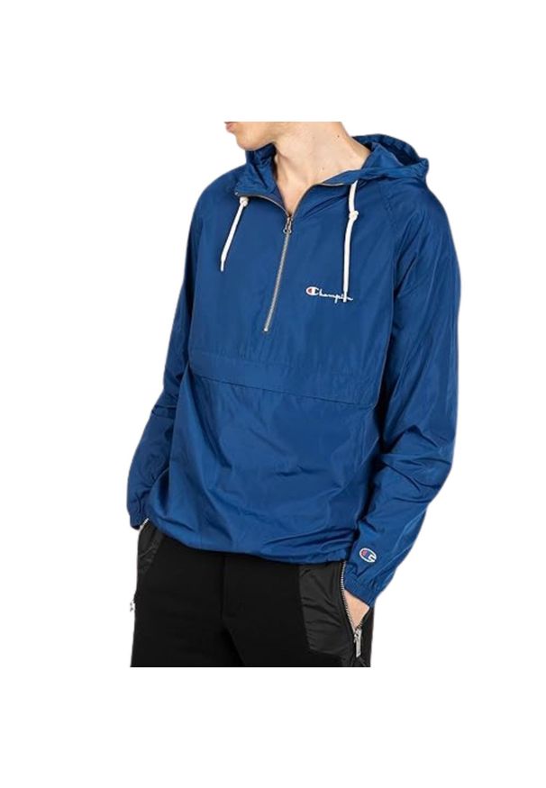 Kurtka turystyczna męska Champion Blouson. Kolor: niebieski. Materiał: poliester. Sport: turystyka piesza