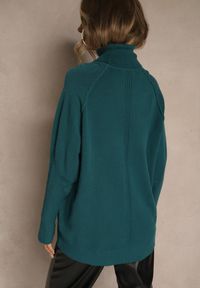 Renee - Zielony Golf z Domieszką Kaszmiru o Prostym Kroju Zoirsova. Okazja: na co dzień. Typ kołnierza: golf. Kolor: zielony. Materiał: kaszmir. Długość rękawa: długi rękaw. Długość: długie. Styl: casual, elegancki #2