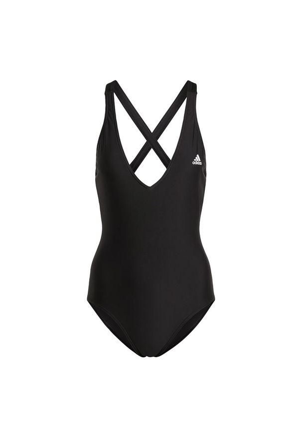 Adidas - Strój do pływania 3-Stripes. Kolor: biały, wielokolorowy, czarny