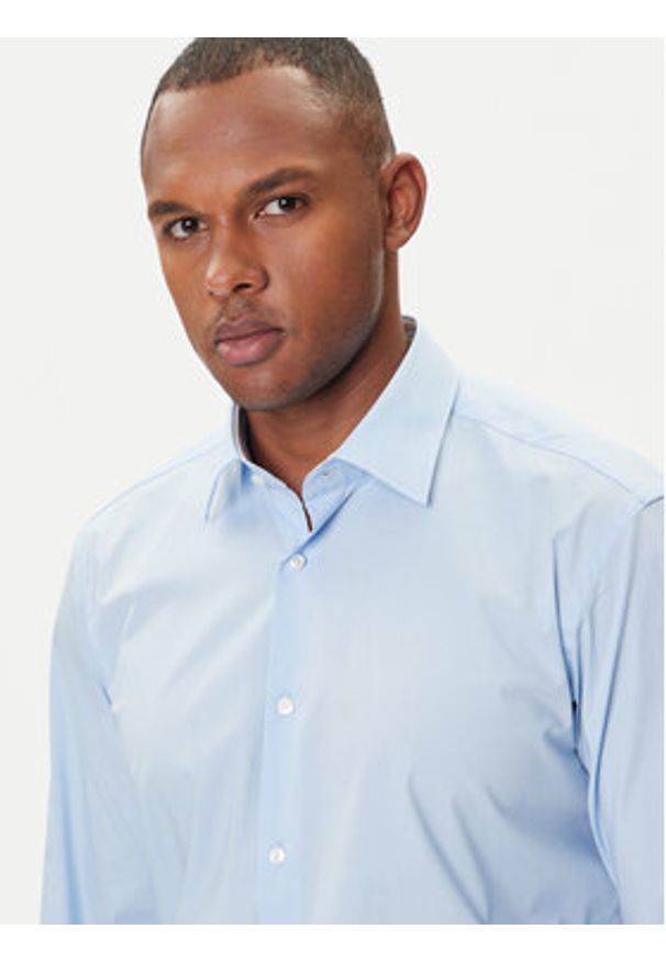 BOSS Koszula H-Joe 50545075 Błękitny Regular Fit. Kolor: niebieski. Materiał: bawełna