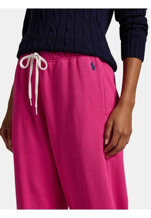 Polo Ralph Lauren Spodnie dresowe 211935585015 Różowy Regular Fit. Kolor: różowy. Materiał: bawełna