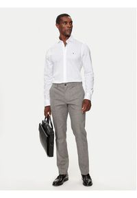 TOMMY HILFIGER - Tommy Hilfiger Koszula MW0MW36908 Biały Slim Fit. Kolor: biały. Materiał: bawełna #4