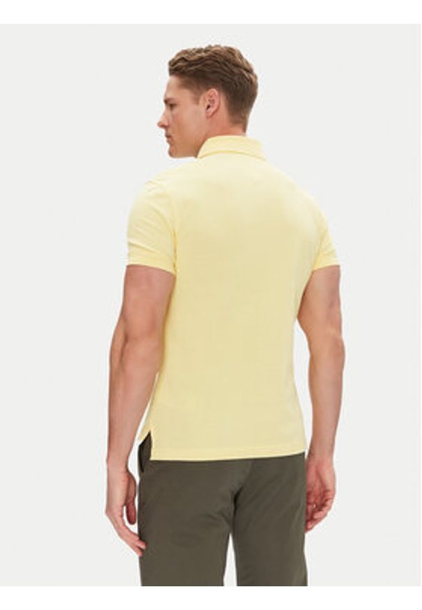 TOMMY HILFIGER - Tommy Hilfiger Polo 1985 MW0MW17771 Żółty Slim Fit. Typ kołnierza: polo. Kolor: żółty. Materiał: bawełna