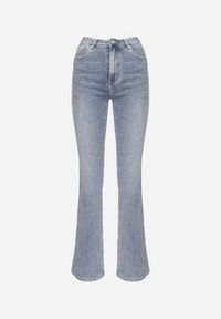 Born2be - Niebieskie Jeansy o Kroju Dzwonów z Regularnym Stanem Nelirelia. Okazja: na co dzień. Kolor: niebieski. Styl: casual #7