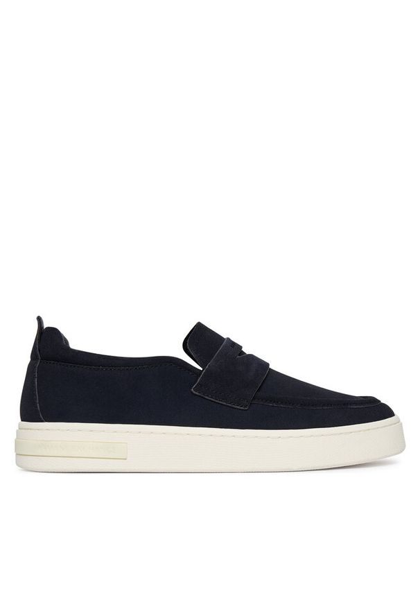 Loafersy Armani Exchange. Kolor: niebieski