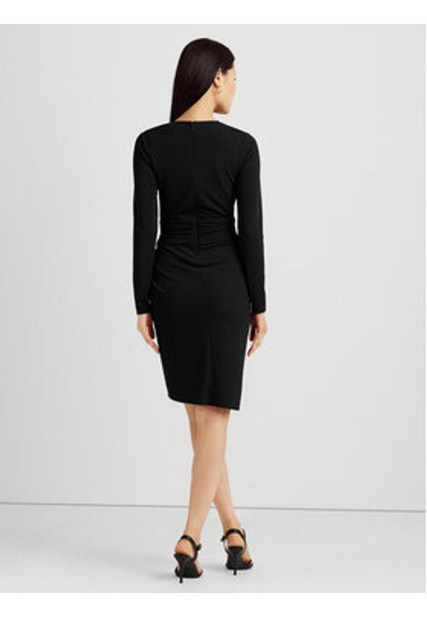 Lauren Ralph Lauren Sukienka codzienna 250918987001 Czarny Regular Fit. Okazja: na co dzień. Kolor: czarny. Materiał: syntetyk. Typ sukienki: proste. Styl: casual