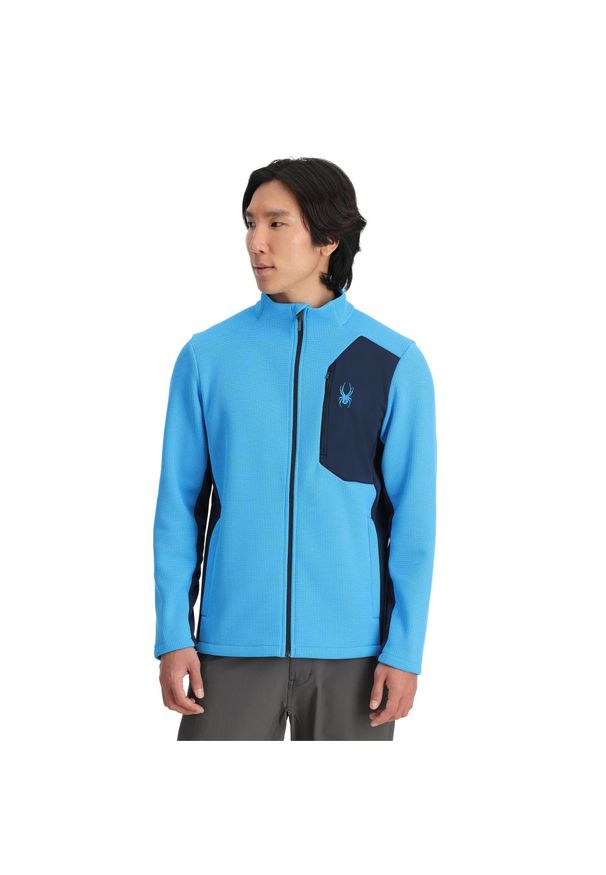 Bluza męska Spyder Bandit Full Zip. Kolor: niebieski. Sezon: zima. Sport: narciarstwo