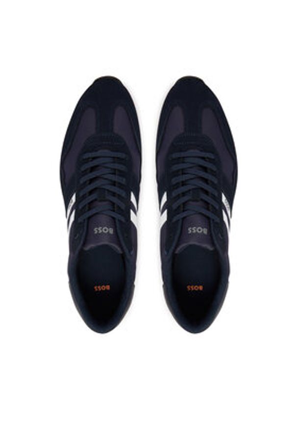 BOSS Sneakersy Levon 50562619 Granatowy. Kolor: niebieski. Materiał: skóra