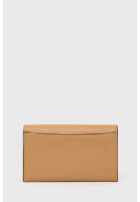 Lauren Ralph Lauren torebka skórzana kolor beżowy. Kolor: beżowy. Materiał: skórzane. Rodzaj torebki: na ramię #4