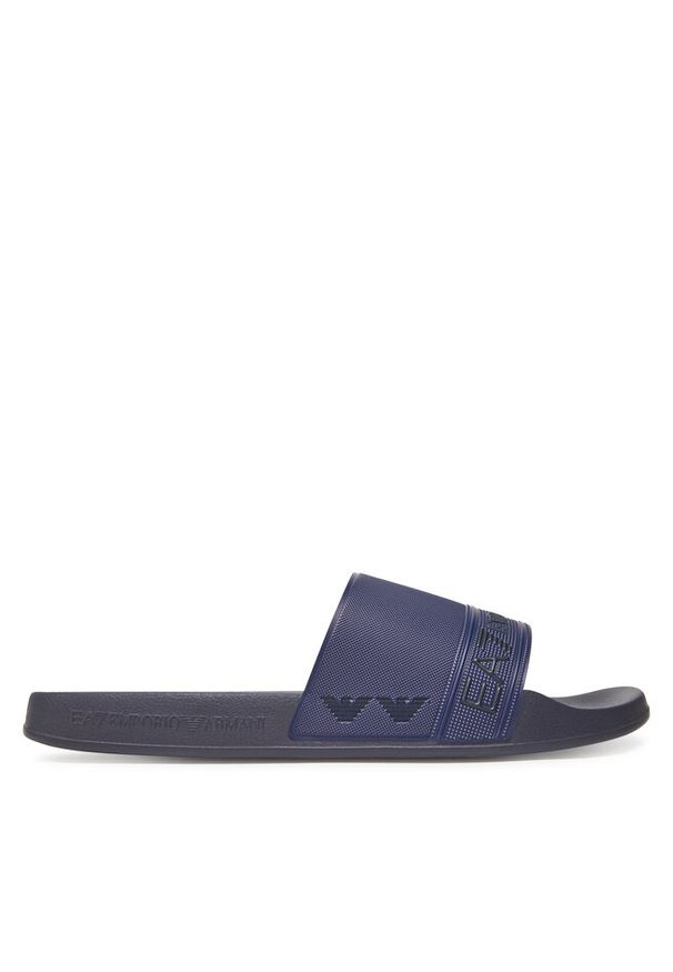 Klapki EA7 Emporio Armani. Kolor: niebieski