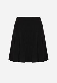 Born2be - Czarna Plisowana Spódnica z Wiskozą z Wysokim Stanem Nesadoe. Okazja: na co dzień, na spotkanie biznesowe. Stan: podwyższony. Kolor: czarny. Materiał: wiskoza. Styl: biznesowy, klasyczny, casual, elegancki #3