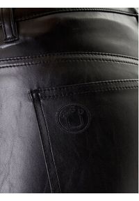 Hugo - HUGO Spodnie z imitacji skóry Hableu-1 50542417 Czarny Slim Fit. Kolor: czarny. Materiał: skóra